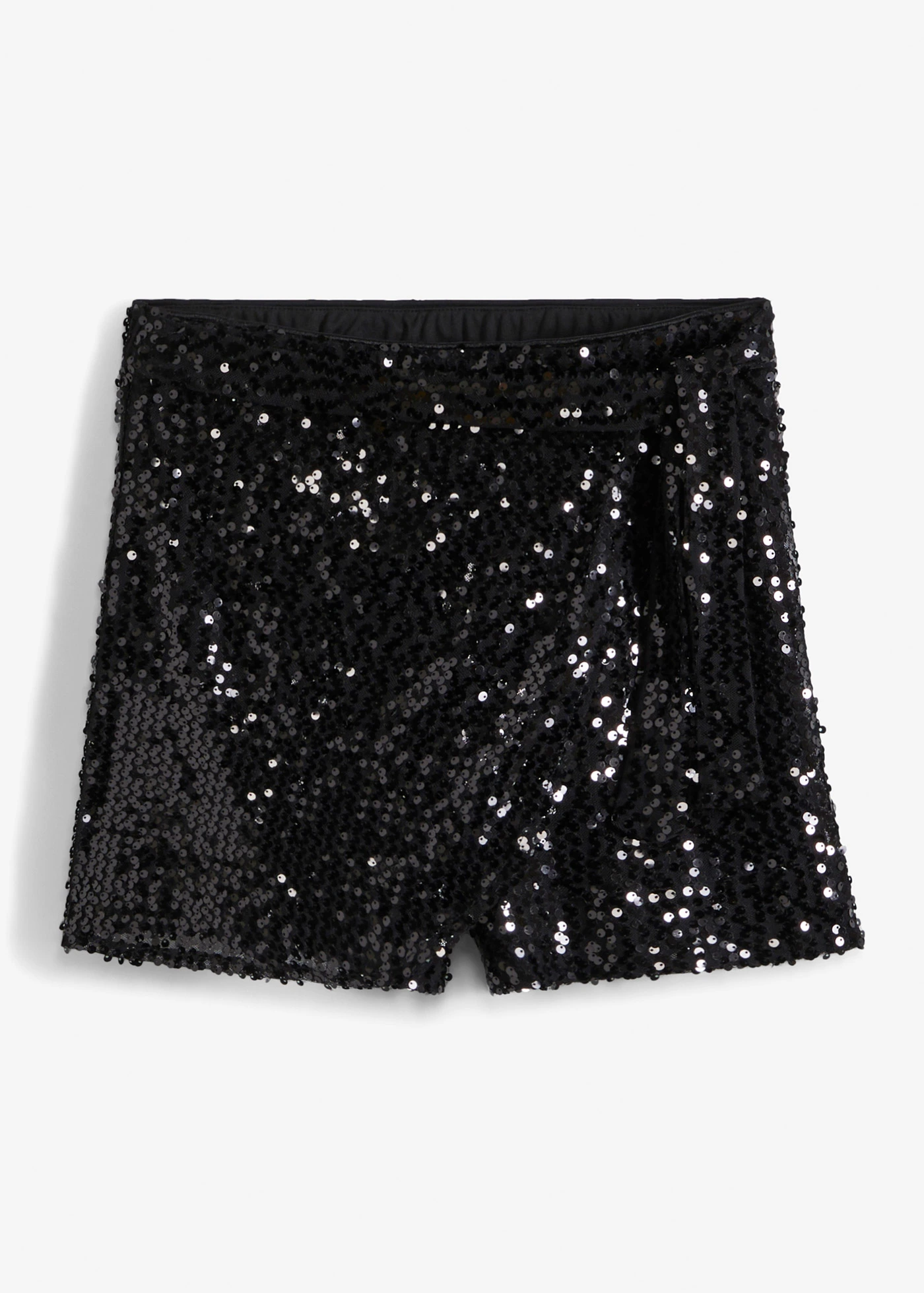 Short met pailletten • zwart • bonprix online shop