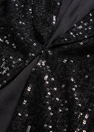 Blazer met pailletten • zwart metallic • bonprix online shop