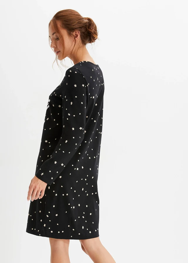 Chemise de nuit manches longues • noir imprimé • product-page.page-title-suffix