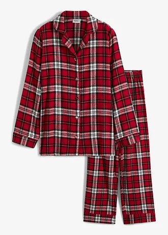 Geweven pyjama van flanel (2-dlg. set), Kleur: avondrood geruit