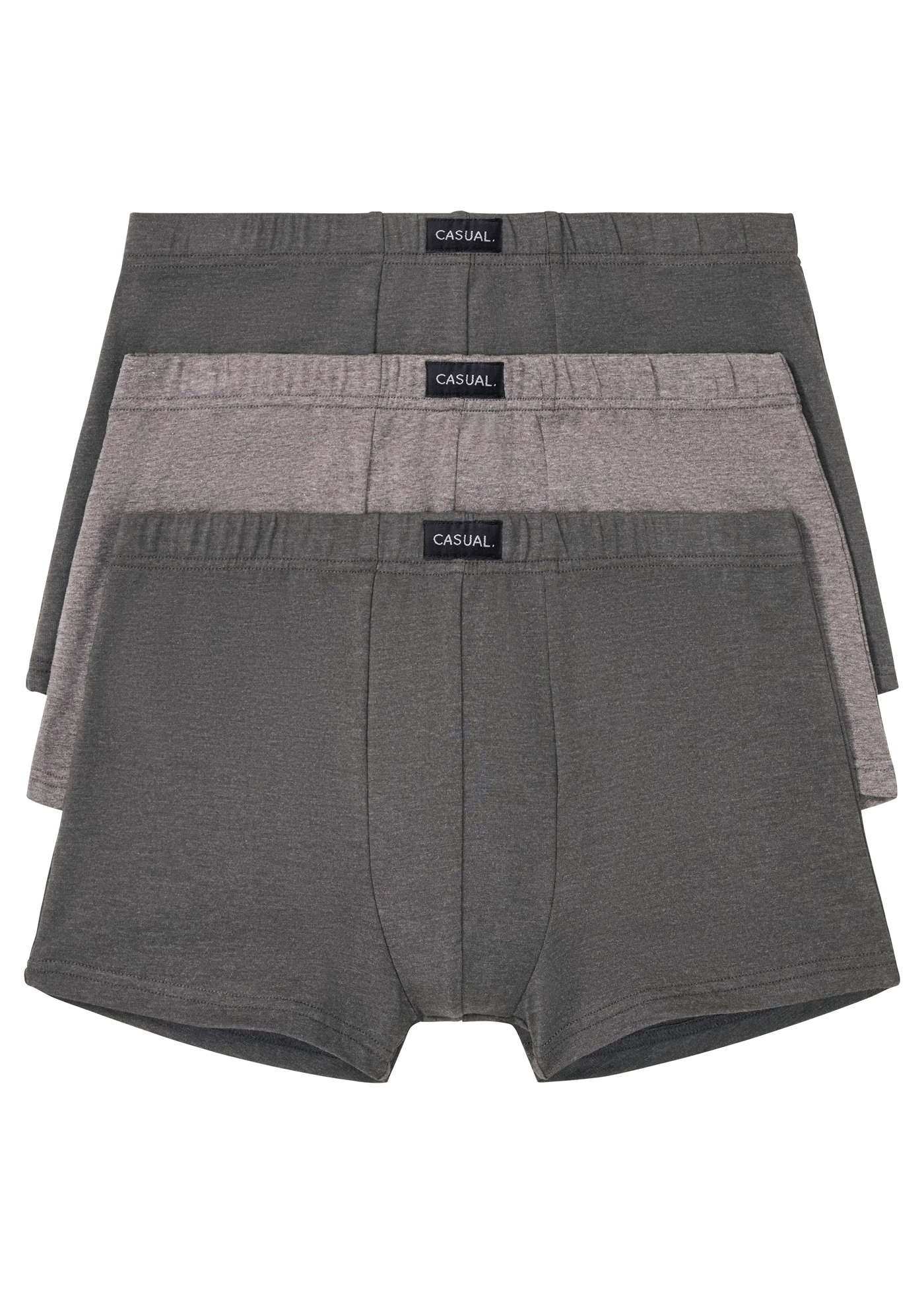 Chilot boxer mulat cu bumbac (set/3 buc.) • antracit melanj/gri melanj • magazin bonprix