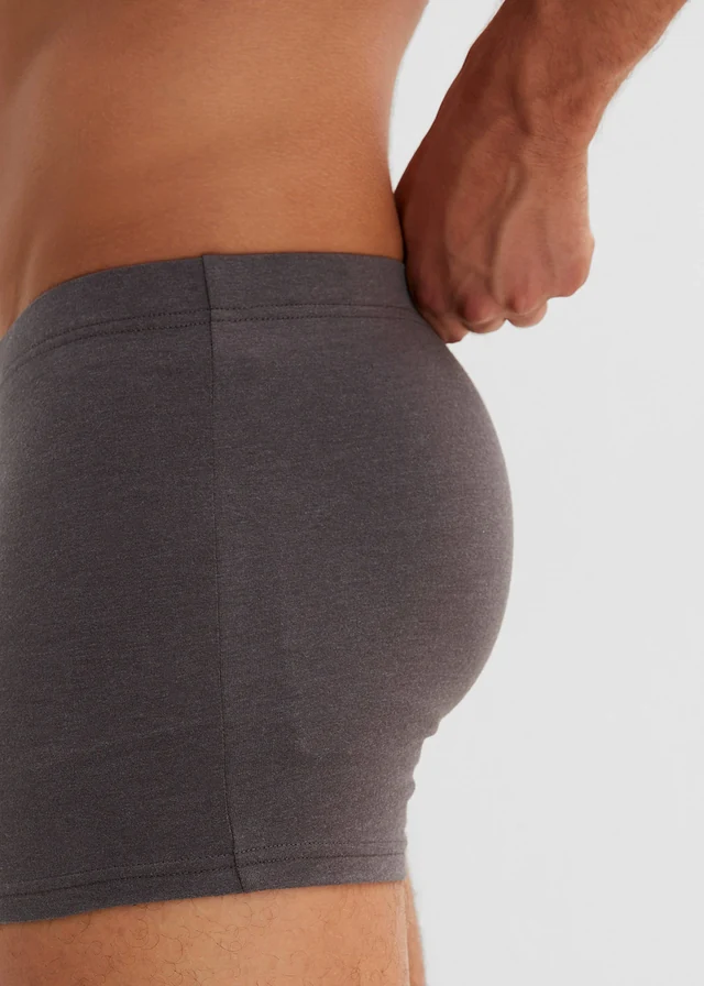 Strakke boxershorts met katoen (set van 3) • antraciet gemêleerd+grijs gemêleerd • product-page.page-title-suffix