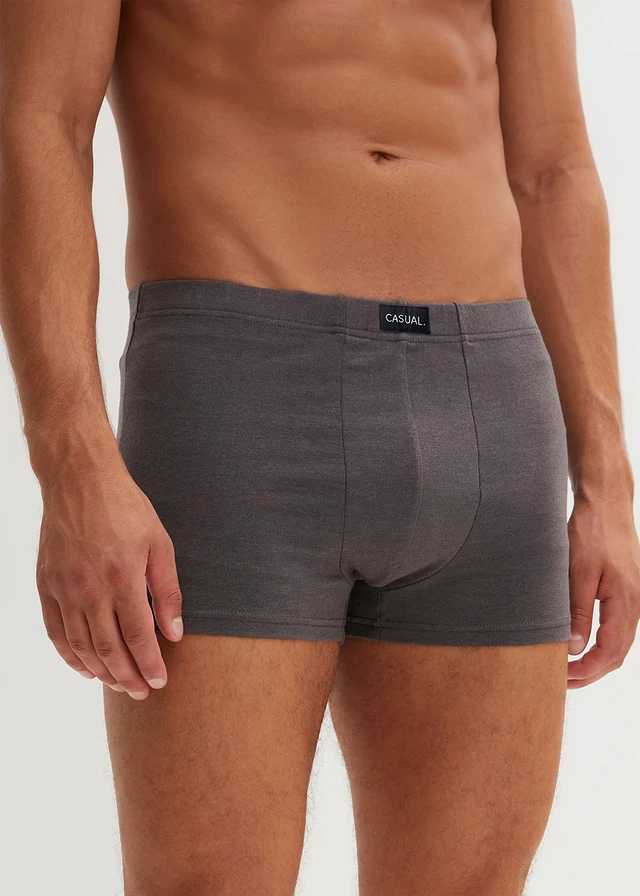 Strakke boxershorts met katoen (set van 3) • antraciet gemêleerd+grijs gemêleerd • product-page.page-title-suffix