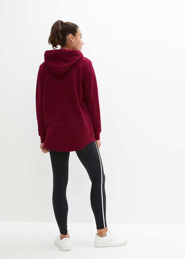 Ensemble de jogging avec sweat long et legging (2 pces), Couleur: rouge érable-noir imprimé