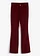 Flared stretch corduroy broek met high-waist comfortband, Kleur: esdoornrood