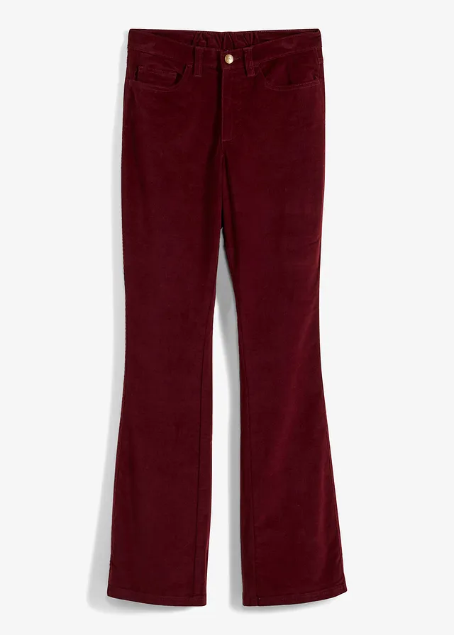 Pantaloni raiați stretch cu talie înaltă comodă