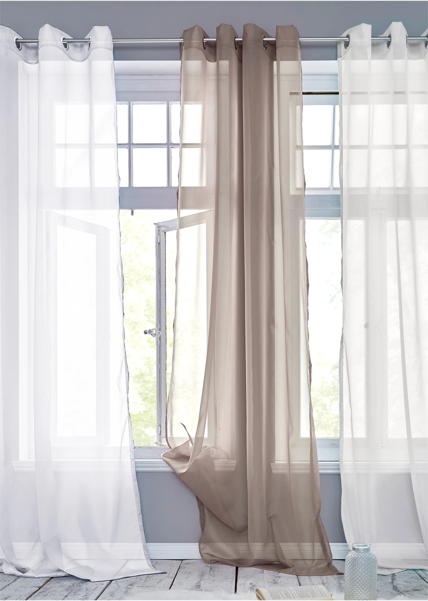 Gordijn van lichte voile (1 stuk) • wit • bonprix online shop