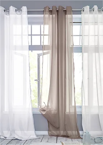 Voilage en tissu léger (1 pce) • blanc • Boutique bonprix