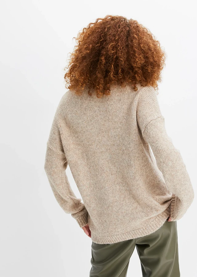 Trui met ster, Kleur: camel