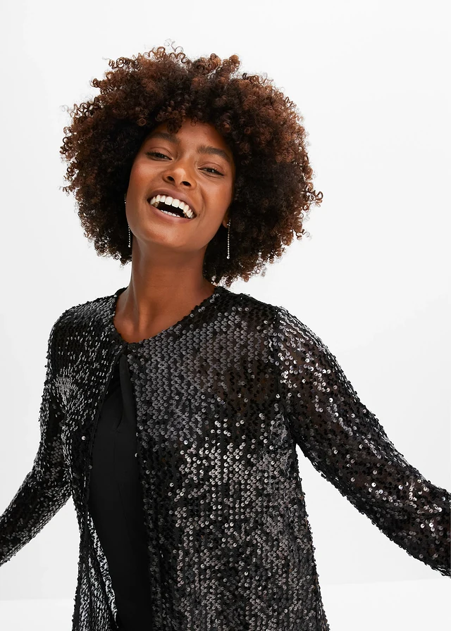 Long gilet à sequins • noir • product-page.page-title-suffix