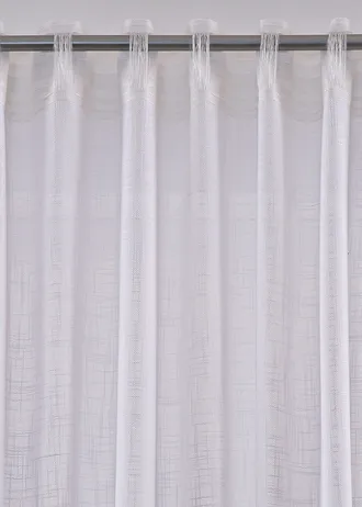 Gordijn met structuur (2 stuks) • wit • bonprix online shop