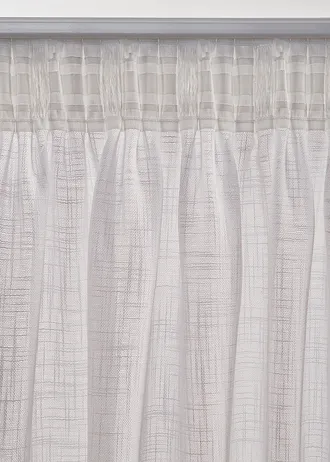 Lot de 2 rideaux texturés • blanc • Boutique bonprix