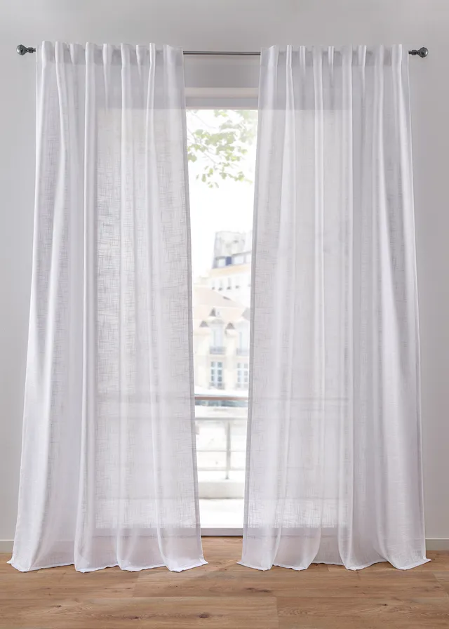 Draperie din material texturat (set/2 buc.)