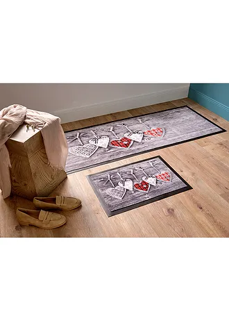 Deurmat met hartjes • grijs • bonprix online shop