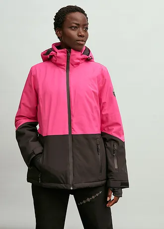 Outdoor jas van gerecycled polyester, Kleur: magnoliapink - zwart