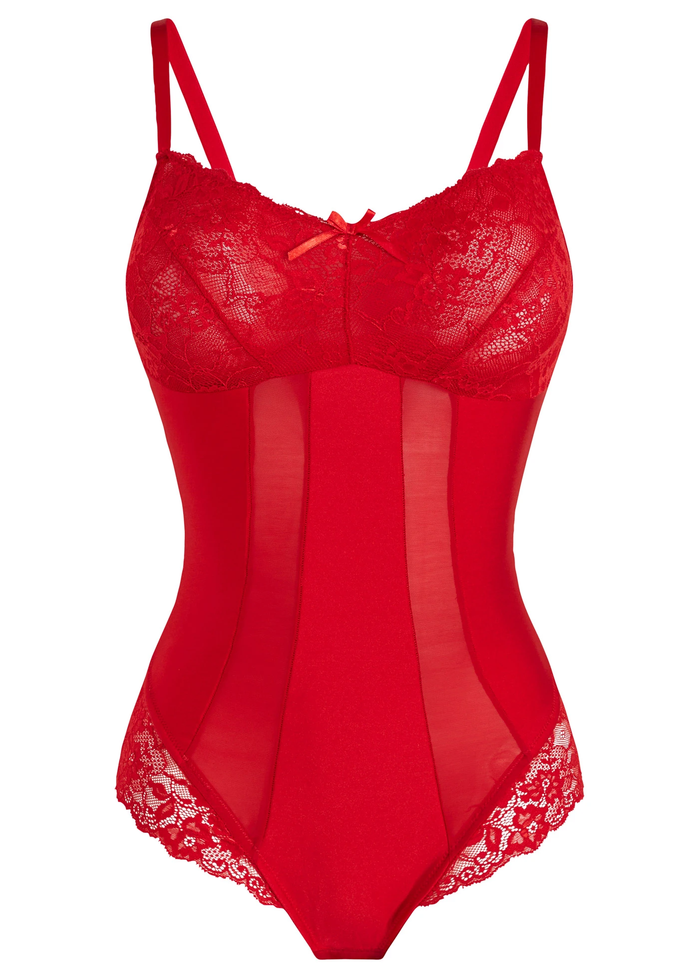 Stahovací body, střední tvarující efekt • sytě červená • bonprix obchod