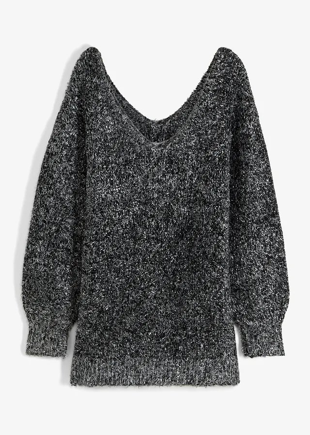 Pulover lung cu lurex