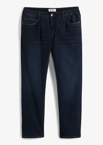 Jean extensible loose, taille élastiquée, doublure chaude, droit