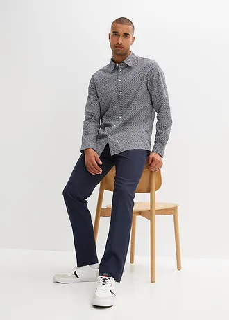 Business košile z čisté bavlny, dlouhý rukáv • bílá + černá • bonprix obchod