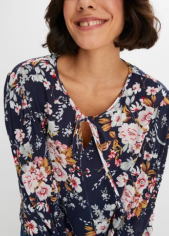 Blúzka z čistej viskózy • tmavomodrá • obchod bonprix