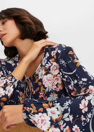 Halenka z čisté viskózy • tmavě modrá • bonprix obchod