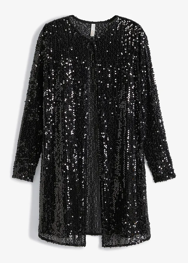 Long gilet à sequins