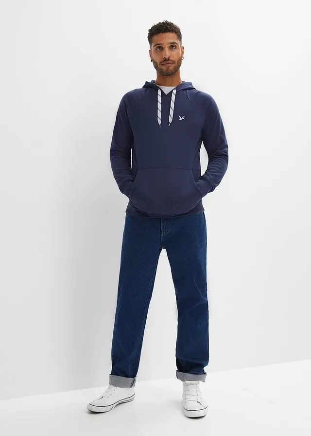 Hoodie van biologisch katoen, Kleur: donkerblauw