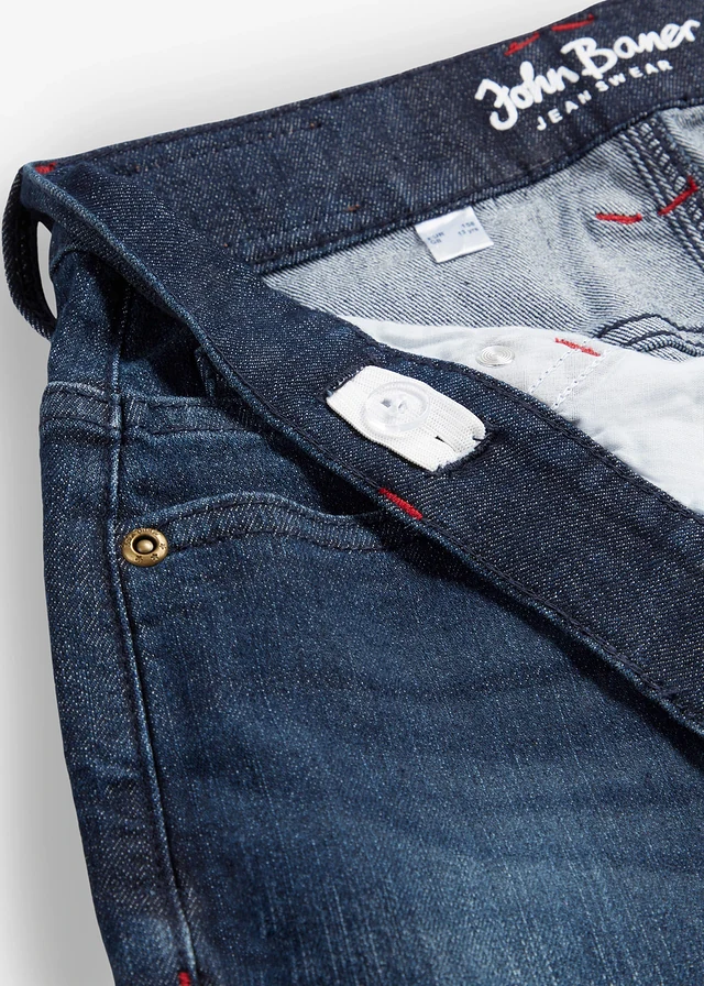 Jongens stretch jeans, loose fit, straight • donkerblauw denim • product-page.page-title-suffix