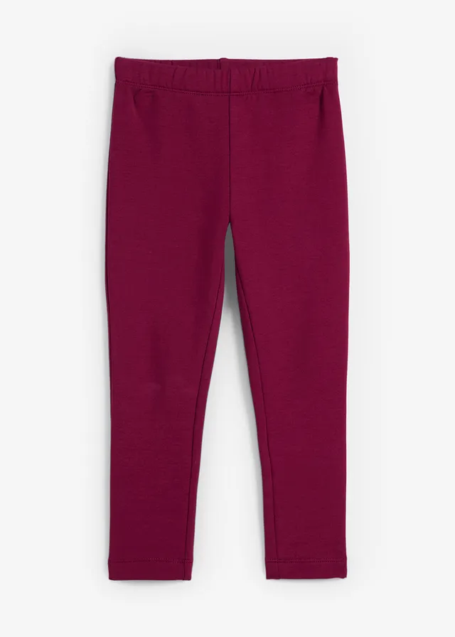 Legginsy termiczne z elastycznej mieszanki bawełny • jeżynowy • sklep bonprix