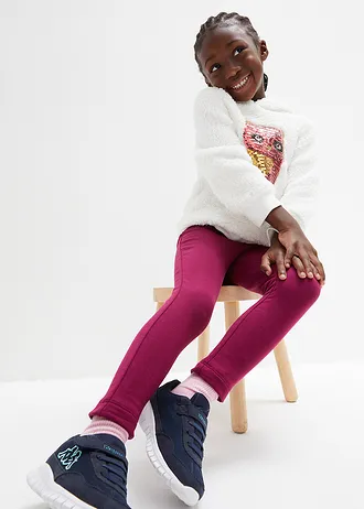 Termo legíny z elastického bavlneného mixu • bobuľovo červená • obchod bonprix