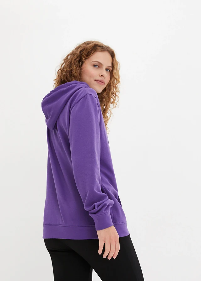 Basic hoodie van zacht frotté • paars • product-page.page-title-suffix