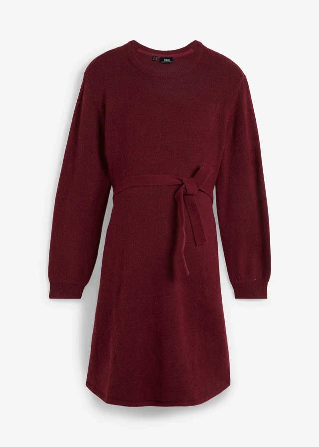 Gebreide zwangerschapsjurk, Kleur: esdoornrood gemêleerd