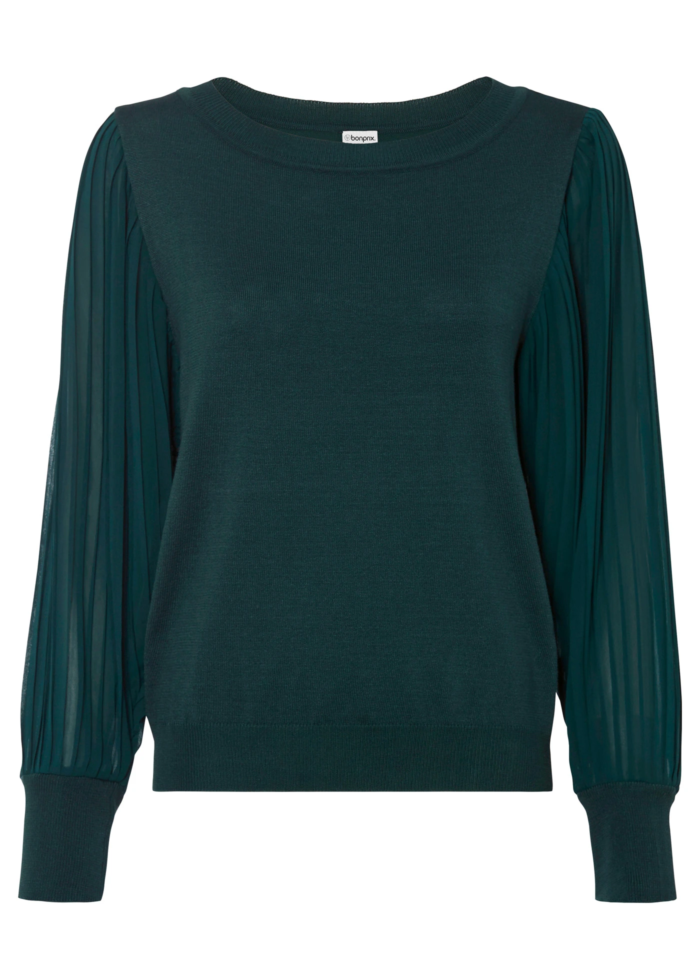 Pull doux en fine maille, viscose majoritaire • vert profond • Boutique bonprix