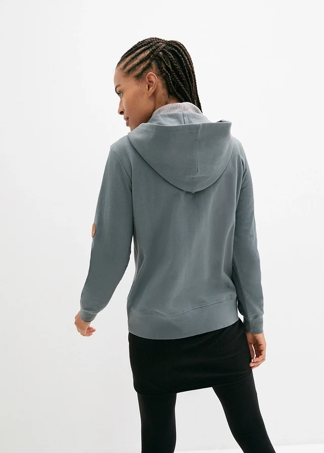 Sweat zippé à capuche, 100% coton • vert eucalyptus • product-page.page-title-suffix