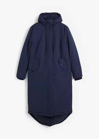 Lange winterjas, binnenin doorgestikt, Kleur: donkerblauw