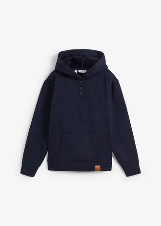 Miękka bluza z kapturem • ciemnoniebieski melanż • bonprix obchod