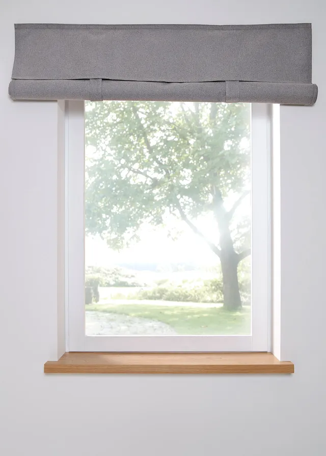 Verduisterend vouwgordijn met klittenband • grijs • bonprix online shop