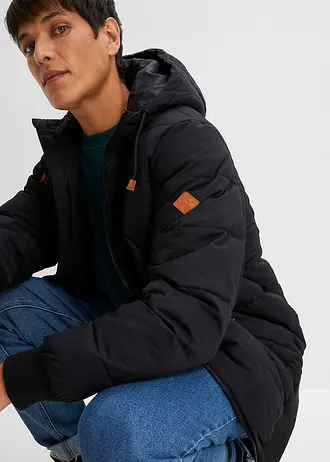 Pikowana bomberka ocieplana • czarny • sklep bonprix