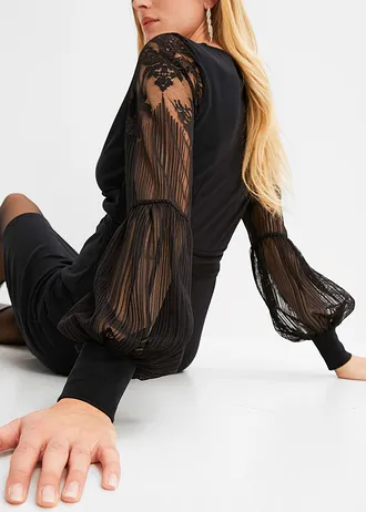 Rochie din jerse • negru • magazin bonprix