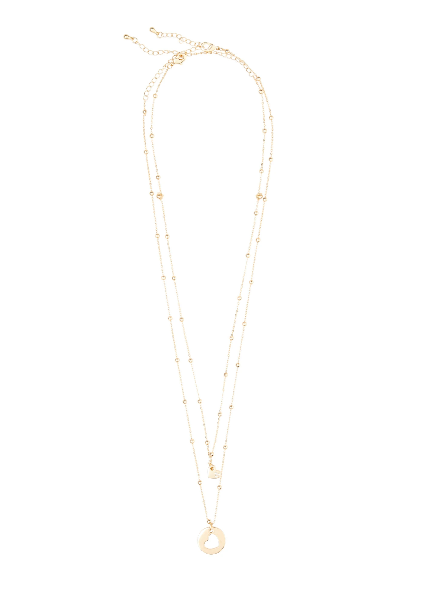 Colliers (ens. 2 pces) avec pendentifs cœurs • couleur dorée • Boutique bonprix