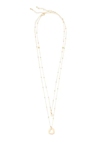Colliers (ens. 2 pces) avec pendentifs cœurs • couleur dorée • Boutique bonprix