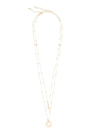 Set de lanțuri (2 piese) cu pandative inimă • auriu • magazin bonprix