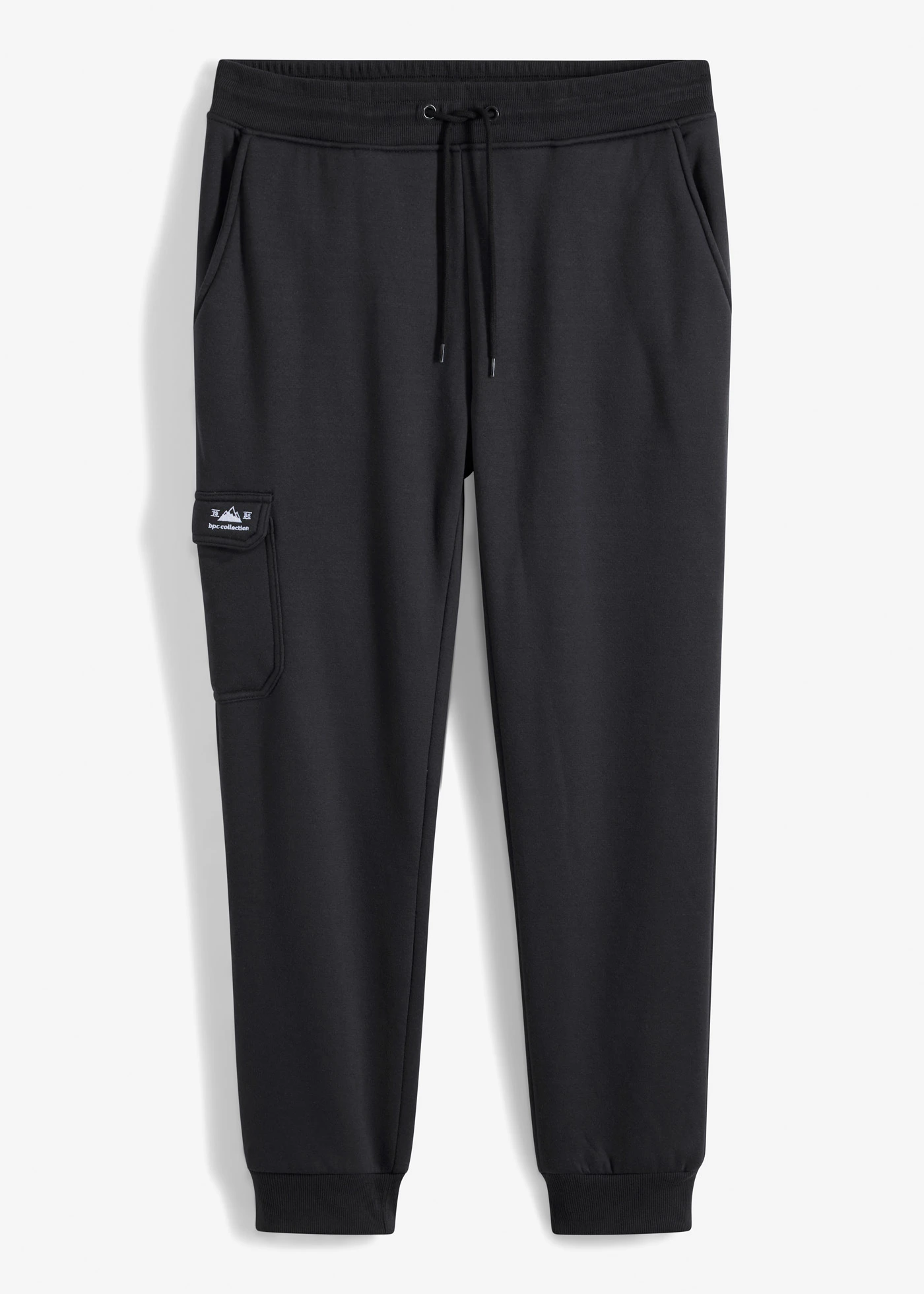 Thermo joggingbroek met cargozakken en teddy voering • zwart • bonprix online shop