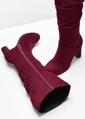 Laarzen met plooitjes • esdoornrood • bonprix online shop