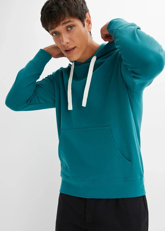 Sweat à capuche 100% coton • pétrole • product-page.page-title-suffix