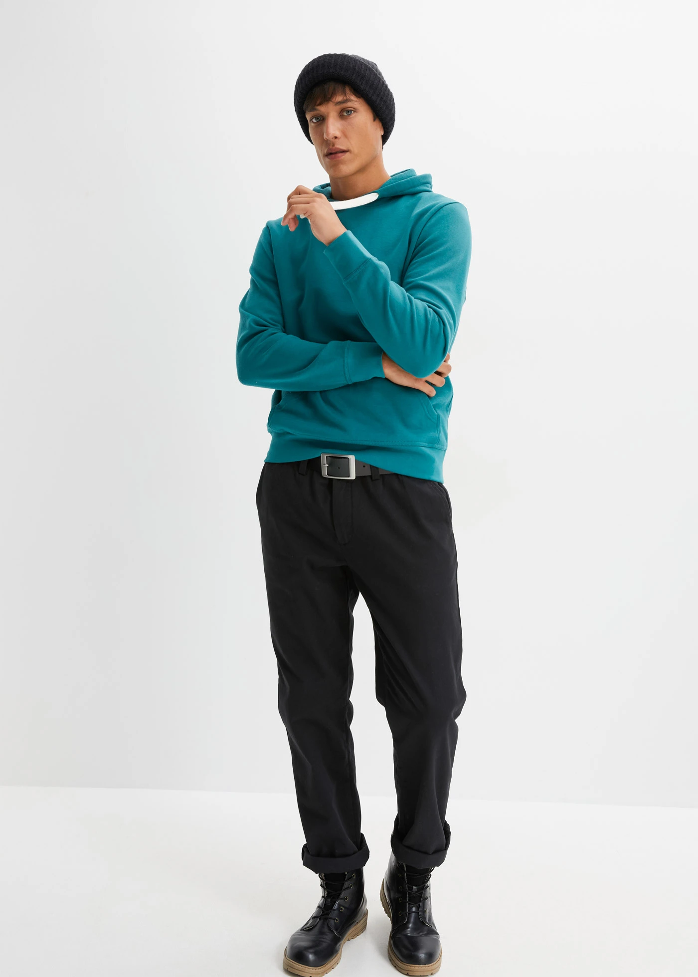 Hoodie van katoen • petrol • bonprix online shop