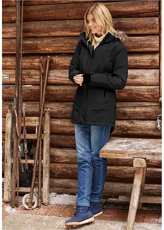 Parka funkcyjna, nieprzemakalna • czarny • sklep bonprix