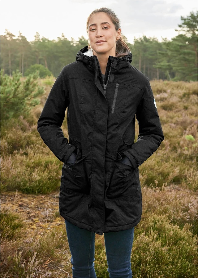 Parka imperméable avec polaire peluche dans la capuche • noir • product-page.page-title-suffix