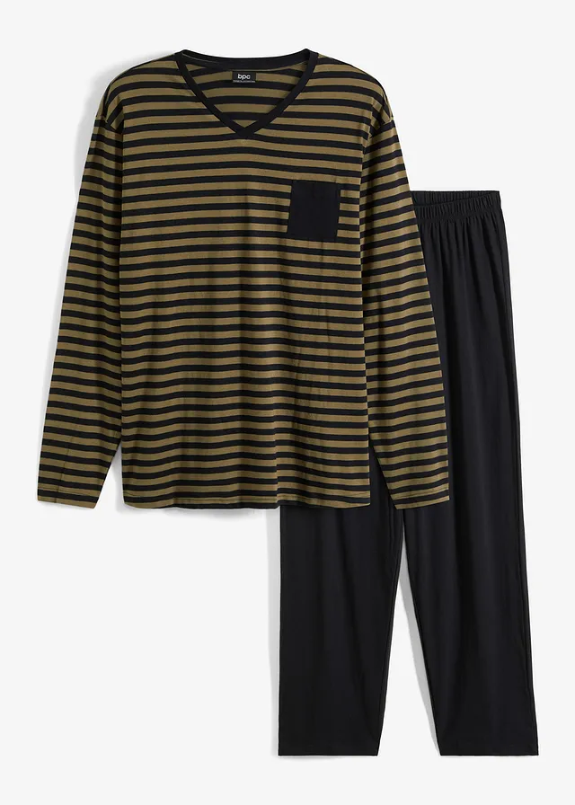 Pijama cu mâneci lungi din bumbac 100%