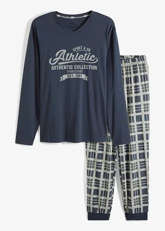 Pijama cu mâneci lungi din bumbac 100%